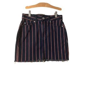 American Eagle Jean Red White & Blue Mini Skirt Size 00